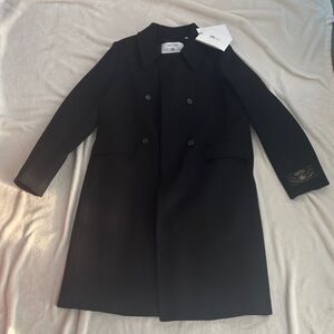Aritzia Beatrix Coat Luxe Wool Cashmere - Size Large, Black